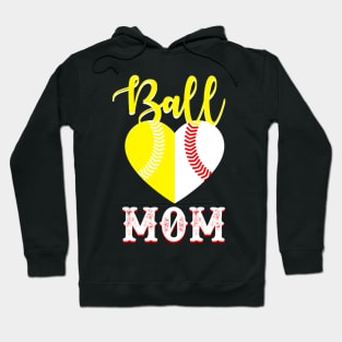 Ball Mom Softball Player Hoodie